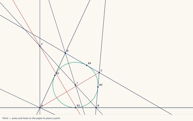 Cevian: a tangential quadrilateral with its incircle